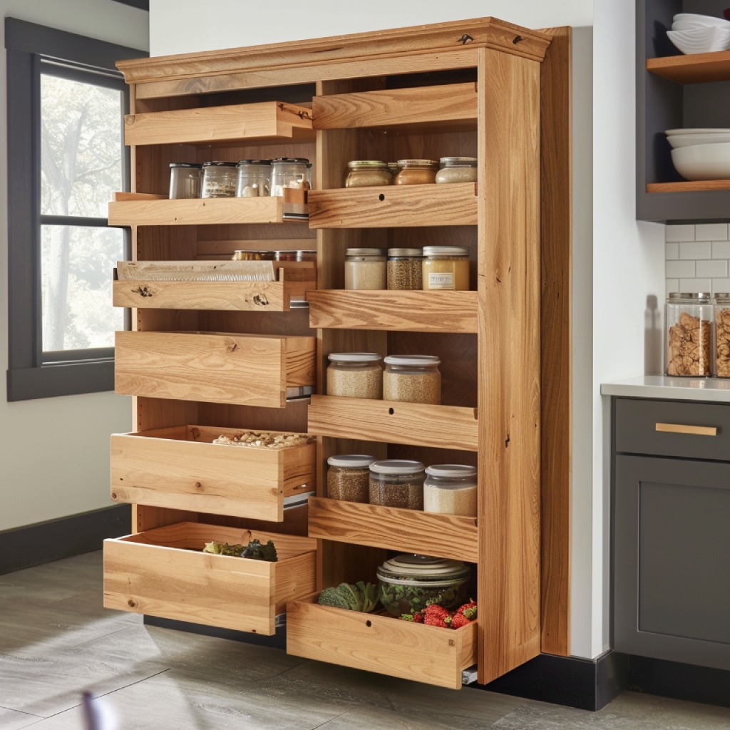 Nordic Solid Oak Pantry Unit